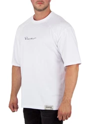 Reichstadt Oversize-Shirt mit Stitching auf der Brust Weiß