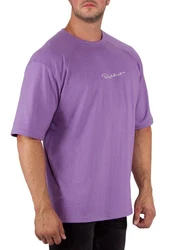 Reichstadt Oversize-Shirt mit Stitching auf der Brust Hell Lila