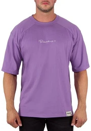 Oversize-Shirt Light Purple XS mit Stitching auf der Brust