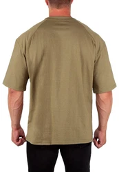 Reichstadt Oversize-Shirt mit Stitching auf der Brust Kaki