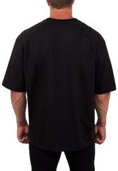 Reichstadt Oversize-Shirt mit Stitching auf der Brust Schwarz