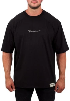 Reichstadt Oversize-Shirt mit Stitching auf der Brust Schwarz Reichstadt Oversize-Shirt mit Stitching auf der Brust Schwarz