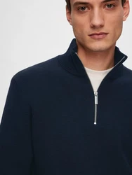 SELECTED HOMME Strickpullover SLHDane Dunkelblau/Blau