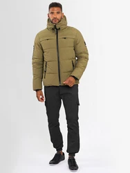 Alessandro Salvarini Winterjacke ASDiego Dunkelgrün/Khaki/Beige