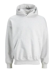 Jack & Jones Longsweatshirt JORVIBE SPONGY SWEAT HOOD Grau/Hellgrau