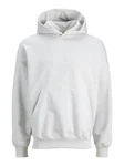 Jack & Jones Longsweatshirt JORVIBE SPONGY SWEAT HOOD Grau/Hellgrau