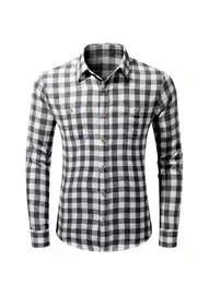 Flanellhemd Flanellhemd Kariertes Hemd Herren Langarm Freizeithemd Trachtenhemd (als Jacke offen oder Hemd zugeknpft zu tragen) Flanellhemd Kariertes Hemd Herren
