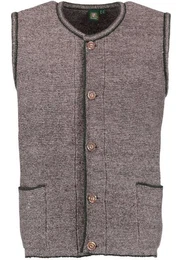 Strickweste Ormeya Herren Weste mit Rundhalsausschnitt und Paspeltaschen