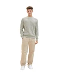 TOM TAILOR Strickpullover TWOTONE KNIT Khaki/Beige