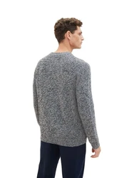TOM TAILOR Strickpullover TWOTONE KNIT Grau