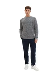 TOM TAILOR Strickpullover TWOTONE KNIT Grau