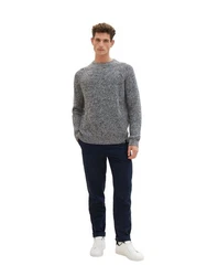 TOM TAILOR Strickpullover TWOTONE KNIT Grau