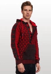 Rusty Neal Kapuzensweatshirt Rot/Dunkelrot