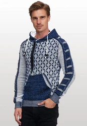 Rusty Neal Kapuzensweatshirt Hellblau/Blau/Grau