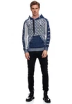Rusty Neal Kapuzensweatshirt Hellblau/Blau/Grau