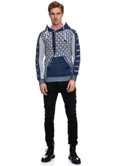 Rusty Neal Kapuzensweatshirt Hellblau/Blau/Grau Rusty Neal Kapuzensweatshirt Hellblau/Blau/Grau