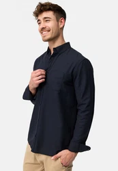 Indicode Langarmhemd Kepner Dunkelblau/Hellblau