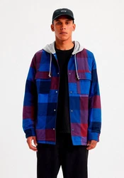 Levi's Hemdjacke HOODED JACK WORKER blau / indigo / hellgrau / rot
