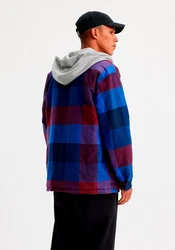 Levi's Hemdjacke HOODED JACK WORKER blau / indigo / hellgrau / rot
