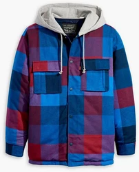 Levi's Hemdjacke HOODED JACK WORKER blau / indigo / hellgrau / rot