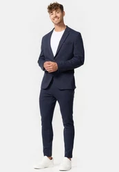 Jeff Anzughose JFEzra elegantes Design Dunkelblau