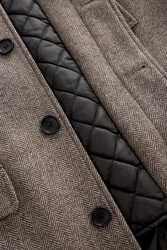 Next Steppmantel Mock-Gilet (1-tlg) Braun/Grau/Beige