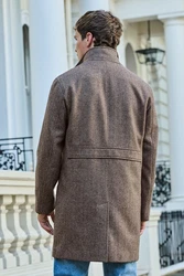 Next Steppmantel Mock-Gilet (1-tlg) Braun/Grau/Beige