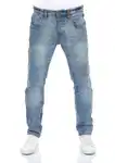 riverso Herren Jeans Hose RIVCaspar Slim Fit Jeanshose Hellblau/Blau