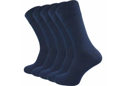 GAWILO Businesssocken für Herren aus Schurwolle Dunkelblau/Blau