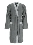 Esprit Herrenbademantel Double Stripe Kimonomantel grau