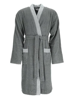 Esprit Herrenbademantel Double Stripe Kimonomantel
