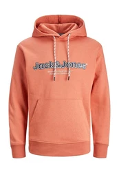 Jack & Jones Sweatshirt JORLAKEWOOD SWEAT HOOD BF LN Orange/Rosa