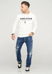 SOULSTAR Sweatshirt SYDNEY Weiß/Hellblau/Creme