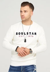 SOULSTAR Sweatshirt SYDNEY Weiß/Hellblau/Creme