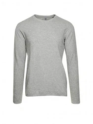 Marc O'Polo Langarmshirt Longsleeve Sweater Grau/Hellgrau