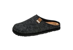 Fischer-Markenschuh Helge Hausschuh Schwarz/Dunkelgrau/Grau