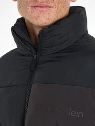 Calvin Klein Steppjacke CRINKLE NYLON QUILT JACKET Schwarz/Grau/Dunkelblau