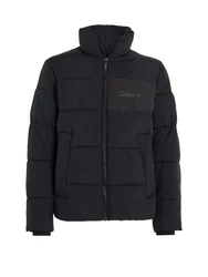 Calvin Klein Steppjacke CRINKLE NYLON QUILT JACKET Schwarz/Grau/Dunkelblau