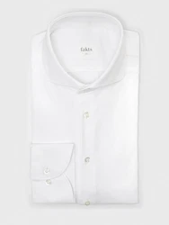 FAKTS Langarmhemd Weiß/Creme/Silber