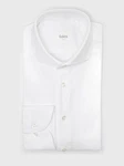 FAKTS Langarmhemd Weiß/Creme/Silber