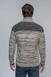 Carisma Strickpullover Herren Troyer (7803) Beige/Braun/Dunkelrot
