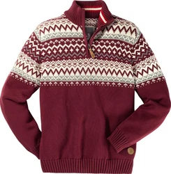Hinterstoisser Norwegerpullover Herren Dunkelrot/Bordeaux