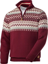 Hinterstoisser Norwegerpullover Herren Dunkelrot/Bordeaux