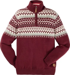 Hinterstoisser Norwegerpullover Herren Dunkelrot/Bordeaux