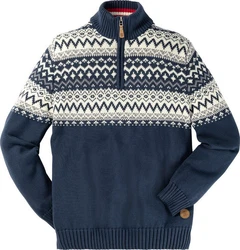 Hinterstoisser Norwegerpullover Herren Dunkelblau/Blau/Hellblau