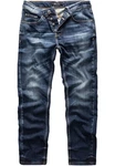 REPUBLIX Straight-Jeans NAT Herren Regular Fit Blau/Dunkelblau