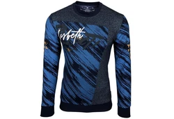 Baxboy Herren Pullover Hoodie Sweatjacke Longsleeve Sweatshirt Jacke Langarm Kapuzenpullover Hoody Sweater (2628) Blau