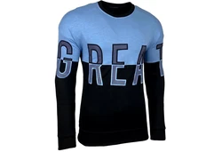 Baxboy Hoodie Herren Pullover Sweatjacke Sweatshirt Langarm Hoody Hellblau/Blau