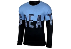 Baxboy Hoodie Herren Pullover Sweatjacke Sweatshirt Langarm Hoody Hellblau/Blau