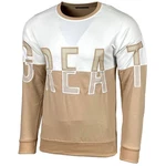 Baxboy Hoodie Herren Pullover Sweatjacke Sweatshirt Langarm Hoody Creme/Beige/Hellblau